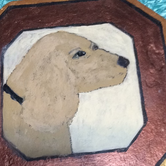 Vtg East TN Grocery Co.Dog Trivet. Beveled. 6”. - Picture 3 of 5